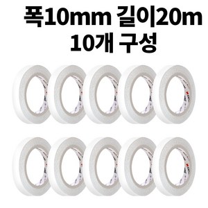 엠파이어 양면테이프 10mm x 20m, 화이트반투명, 10개