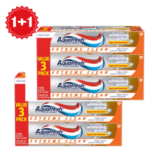 아쿠아후레쉬 미백 치약 Aquafesh Whitening Toothpaste Mint Blast 5.6oz X 3개 X 2팩 토탈 치약, 6개, 158.7g