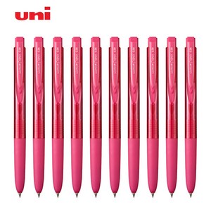 유니볼 시그노 노크식 중성볼펜 UMN-155N, 10개입, 0.38mm-베이비핑크