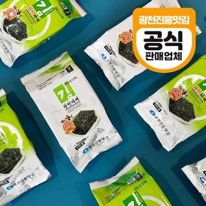 [공식] 광천진흥맛김 재래김 파래김 혼합 식탁김 2호 15gX30봉 도시락김 전장김, 1개