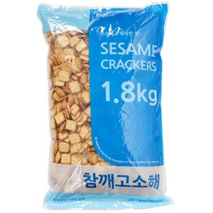 신흥 참깨고소해 1.8kg 업소용 대용량 간식 과자 스낵 쿠키 비스킷 주전부리, 1개