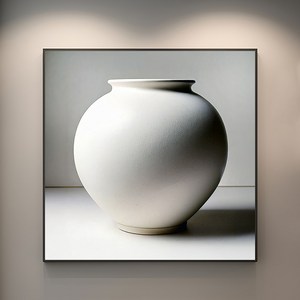 돈 들어오는 그림 달항아리 그림 액자 한국 전통 풍수 인테리어 캔버스 거실 집들이 선물용 동양화 모던 액자, 6. 고요한 복의 그릇 (무광 매트 달항아리), 3.골드