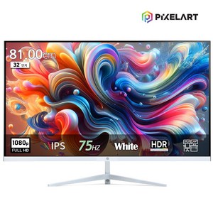 (연말이벤트)픽셀아트 PIXELART PA3230W 화이트 75Hz FHD 32형 모니터 일반, 81cm