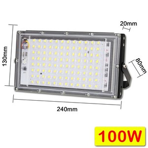 LED 투광 조명 IP65 방수 AC 220V 야외 반사판 가로등 벽 50W 100W 150W, 2 개, Wam White 2700-3500K, 2개