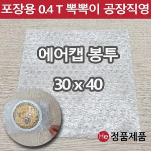 포장용 뽁뽁이 에어캡 봉투 4종 택배용 낱장 판매 가장 많이 쓰는 사이즈 안전포장용 대형, 에어캡봉투 30 x 40 (1장), 1개