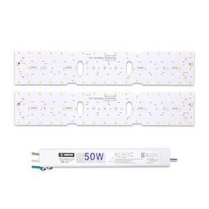 케빈라이팅 국산 삼성칩 조명 거실등 리폼 LED 모듈 거실주방등 50W 580x97mm(2장), 삼성 LED 칩, 표준형6500K(새하얀빛)