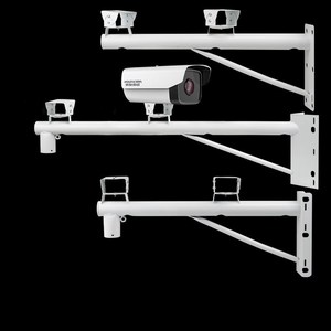 CCTV거치대 벽부형 브라켓 CCTV폴대 실외 각도조절, 0.6m 더블건 + 볼머신 벽면 장착, 1개