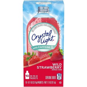 Cystal Light 슈거 프리 체리 석류 온 더 고 파우더 드링크 믹스 120개, Stawbey_10 Ounce (Pack of 1