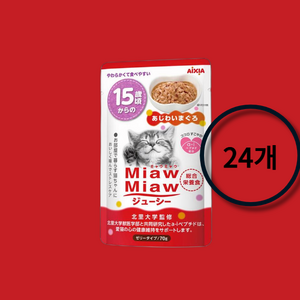 아이시아 먀우먀우 쥬시 고양이 파우치, 70g, 24개, 닭+참치