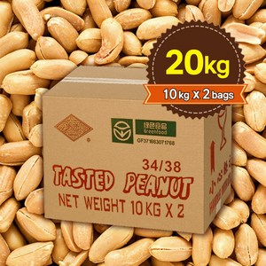 트루디 튀김땅콩 맛땅콩 20kg 대용량 알굵은 큰사이즈(34/38), 10kg, 2개