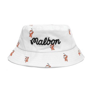 말본 타이거 버킷 올오버 프린트 버킷햇 화이트 MALBON Tiger Buckets All Over Print Bucket Hat M-7886-WHITE, WHITE, One Size, 1개