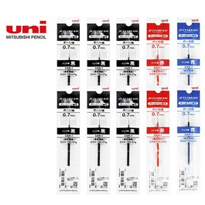 uni 제트스트림 노크 단색 볼펜 리필심 세트, 제트스트림 0.7mm 리필 흑6+청2+적2개 세트