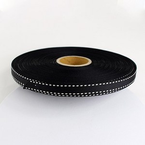 [리밴드] 골지스티치리본 골백 선물포장 리본끈 10mm 45m, D47. 검정