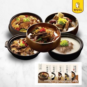 [KT알파쇼핑]명품국탕류 맛보기 5팩세트(육개장1+설렁탕1+갈비탕1+뚝불고기1+된장찌개1), 5개, 600g