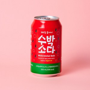 수박소다 탄산음료 24캔, 24개, 350ml