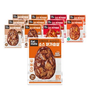 [랭킹닭컴] 잇메이트 슬라이스 소스 닭가슴살 혼합, 150g, 12개, 150g