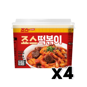 죠스떡볶이 순대포함 즉석용기컵 323g x 4개