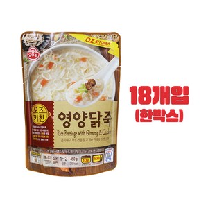 오뚜기 오즈 키친 영양 닭죽, 450g, 18개