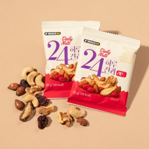 스낵24 하루한봉 24하루견과 레드, 20g, 50개