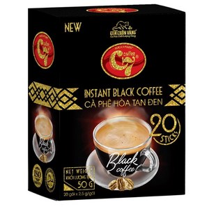 베트남 커피 C7 블랙 인스턴트 커피 무설탕 50g(2.5gX20팩)X 5box / Ca Phe Hoa Tan Den 롯데마트 Luwak 루왁, 2.5g, 5개, 20개입