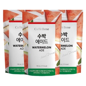 카페베네 수박에이드, 190ml, 20개