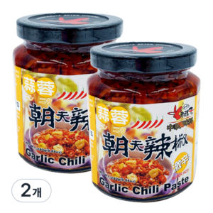 고추소스 대만 갈릭 칠리 페이스드 매운맛 (물고기머리 요리소스), 2개, 280g