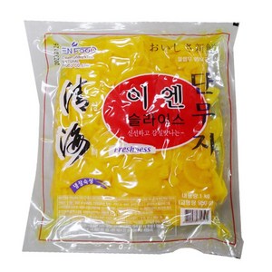 이엔푸드 단무지 슬라이스1kg 1개, 1kg