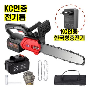 테크앤유 충전식 30cm 전기톱 KC인증 충전기, 1개, 본품 + 배터리1개