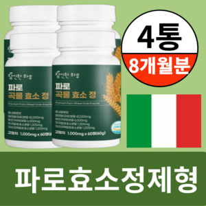 파로 곡물 효소 식약청인증 HACCP 고대 이탈리아 엠머밀 참신한하루, 4개, 60정