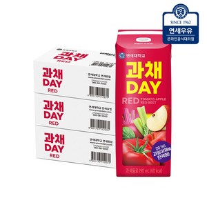 연세유업 과채데이 음료 레드, 190ml, 72개