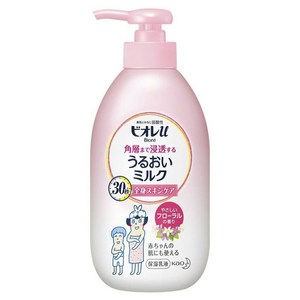 비오레 유 촉촉한 밀크 30초로 전신 스킨케어 부드러운 플로럴향, 300ml, 1개