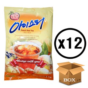 대호 복숭아 아이스티 1kg x 12봉, 12개입, 1개