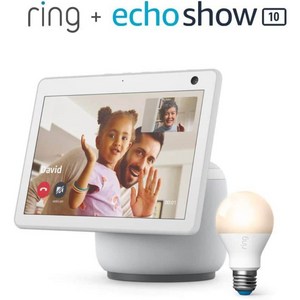 Echo Show 10 에코쇼 3세대 스마트 디스플레이 A19 휴대용 터치 포터블 모니터, 화이트