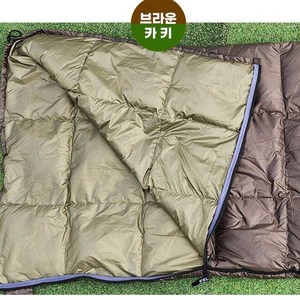 콜럼버스 다우니페더 덕다운 침낭 히말라야 침낭/오리털 침낭/경량 침낭, 히말라야1000_브라운/카키, 1개