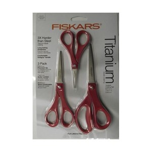 피스카스 Fiskars 1576901013 3피스 티타늄 소프트 그립 가위 5