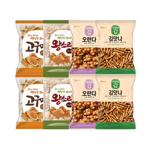 청우식품 고구마형과자+왕소라형과자+오란다+김맛나, 2세트, 465g