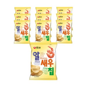 농심 알새우칩, 68g, 10개