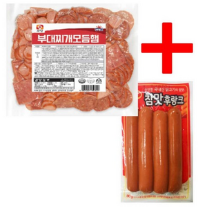 햇살누리 부대찌개 모듬햄 1kg+참맛후랑크 80g, 1.08kg, 1세트