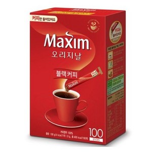 맥심 오리지날 블랙커피, 1g, 100개입, 4개