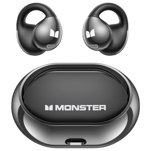 MONSTER몬스터 블루투스 이어폰 귀찌형 스포츠, 블랙, OPEN EAR AC600