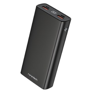 로랜텍 콰트로 LCD 고속충전 대용량 PD 22.5W QC3.0 잔량표시 보조배터리 20000mAh 4포트, BPR-02