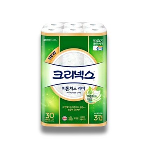 크리넥스 피톤치드 케어 천연펄프 3겹 고급롤화장지, 27m, 30개입, 2개