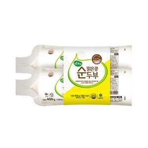 맑은물에 맑은콩 순두부 400g, 2개