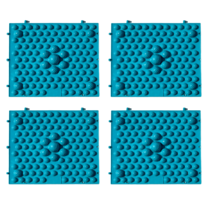 (UPGRADE형) 부드러운 TPE 돌기 발지압매트 연결형, 청록, 4개