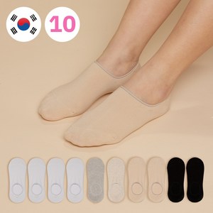 [5월 파격할인] 비바슈슈 여성용 벗겨지지않는 발등덮는 페이크삭스 10켤레