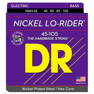 DR - Nickel Lo-Rider Bass Medium 니켈4현 베이스 스트링 045-105 (NMH-45), NMH-45, 1개