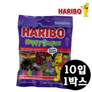 하리보 해피 그레이프 젤리, 100g, 10개