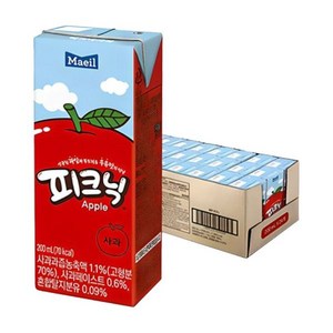 피크닉 사과 200ml X 24팩, 24개