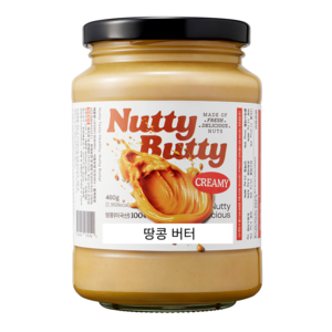 너티버티 땅콩 100% 땅콩버터 피넛버터 무첨가 무가당 땅콩잼, 1개, 460g