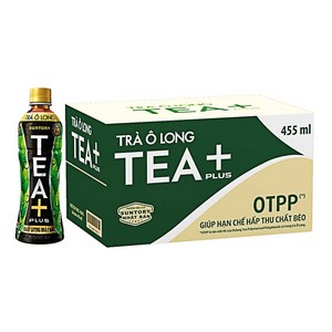 베트남 음료 우롱차 티플러스 TEA PLUS, 1박스, 24개입, 455ml